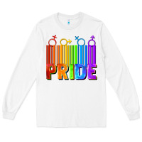 White Pride Barcode Long Sleeve Tee - FaDigitalArtStudio