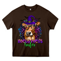 Chocolate Brown Hocus Pocus Heifer with Cow and Halloween Heavy Core Tee - texasbilliewilder