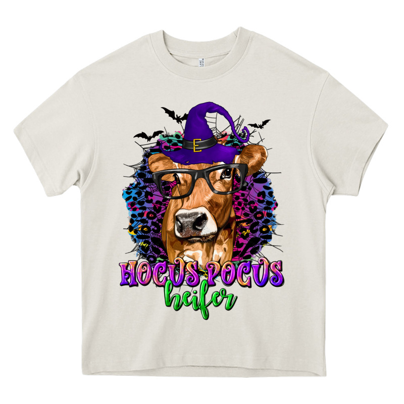 Hocus Pocus Heifer With Cow And Halloween Heavy Core Tee by texasbilliewilder | Teevron