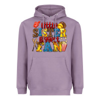 Little Sister Biggest Fan Softball Heavyweight Hoodie | Teevron