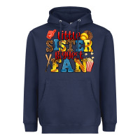 Navy little sister biggest fan softball Heavyweight Hoodie - AdoDesignShop