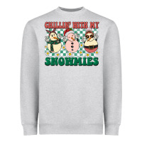 Heather Grey Chillin with my Snowmies Heavyweight Sweatshirt - BarkalooDesign