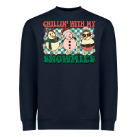 Navy Chillin with my Snowmies Heavyweight Sweatshirt - BarkalooDesign