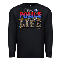 Black police life Premium Sweatshirt - AdoDesignShop