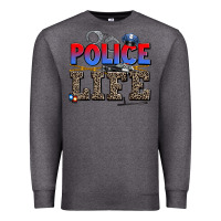 Charcoal Heather police life Premium Sweatshirt - AdoDesignShop