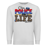 Dove Grey police life Premium Sweatshirt - AdoDesignShop