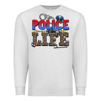 Oatmeal Heather police life Premium Sweatshirt - AdoDesignShop