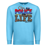 Ocean Blue police life Premium Sweatshirt - AdoDesignShop