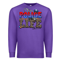 Purple police life Premium Sweatshirt - AdoDesignShop