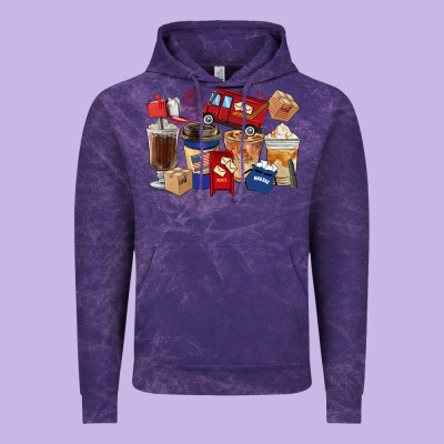 Postal Worker Coffee Cups Vintage Hoodie Designed By Fadigitalartstudio