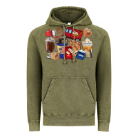 Vintage Olive Postal Worker Coffee Cups Vintage Hoodie - FaDigitalArtStudio