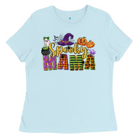Baby Blue spooky mama Ladies Tee - CowGirlArtShop