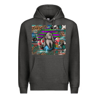 Charcoal Heather easter Premium Hoodie - CowhideDigitalArt