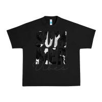 Black Summer Vibes Black White Cowhide Urban Heavy Tee - CowCowDesign