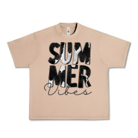 Burro Summer Vibes Black White Cowhide Urban Heavy Tee - CowCowDesign