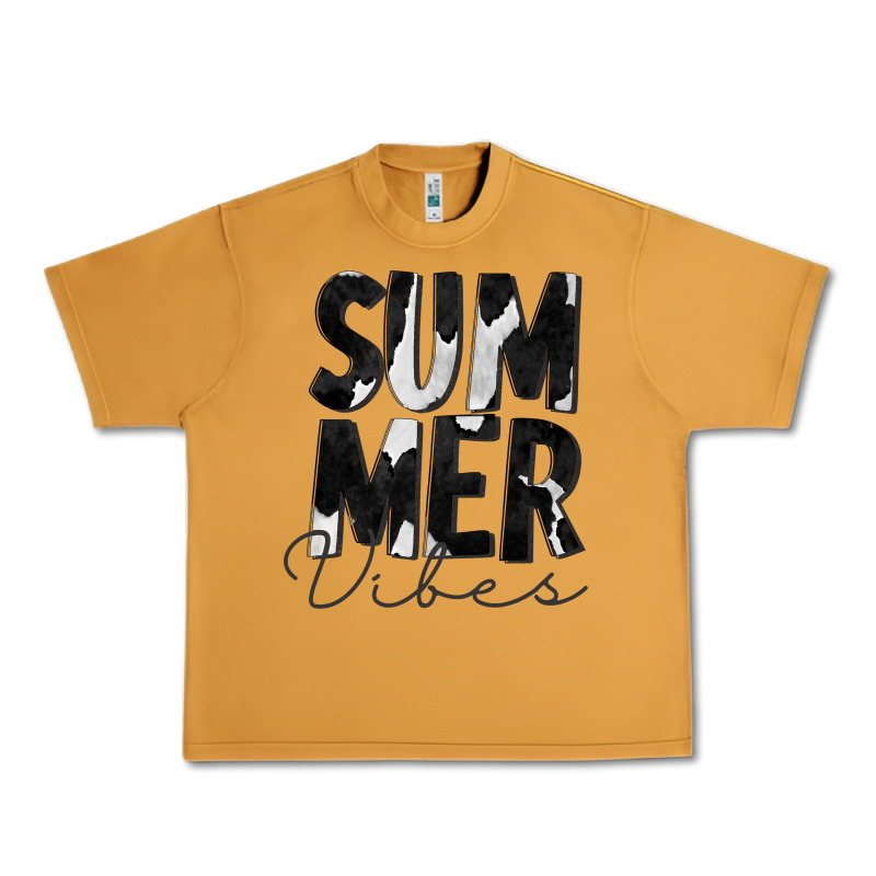 Summer Vibes Black White Cowhide Urban Heavy Tee by CowCowDesign | Teevron