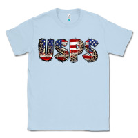 Dusty Blue usps 4th of july Classic Tee - CowGirlArtShop