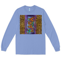 Colony Blue Leopard nana Long Sleeve Tee - FaDigitalArtStudio