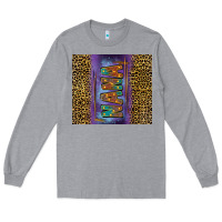 Heather Grey Leopard nana Long Sleeve Tee - FaDigitalArtStudio