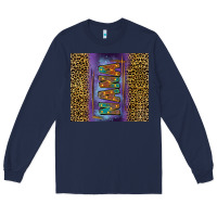 Navy Leopard nana Long Sleeve Tee - FaDigitalArtStudio