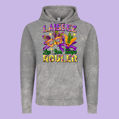 Laissez Les Bon Temps Rouler Vintage Hoodie Designed By Fadigitalartstudio