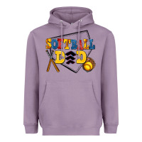 Lavender softball dad Heavyweight Hoodie - AdoDesignShop