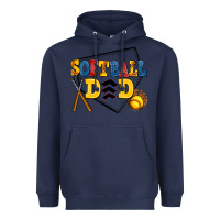 Navy softball dad Heavyweight Hoodie - AdoDesignShop