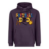 Plum softball dad Heavyweight Hoodie - AdoDesignShop