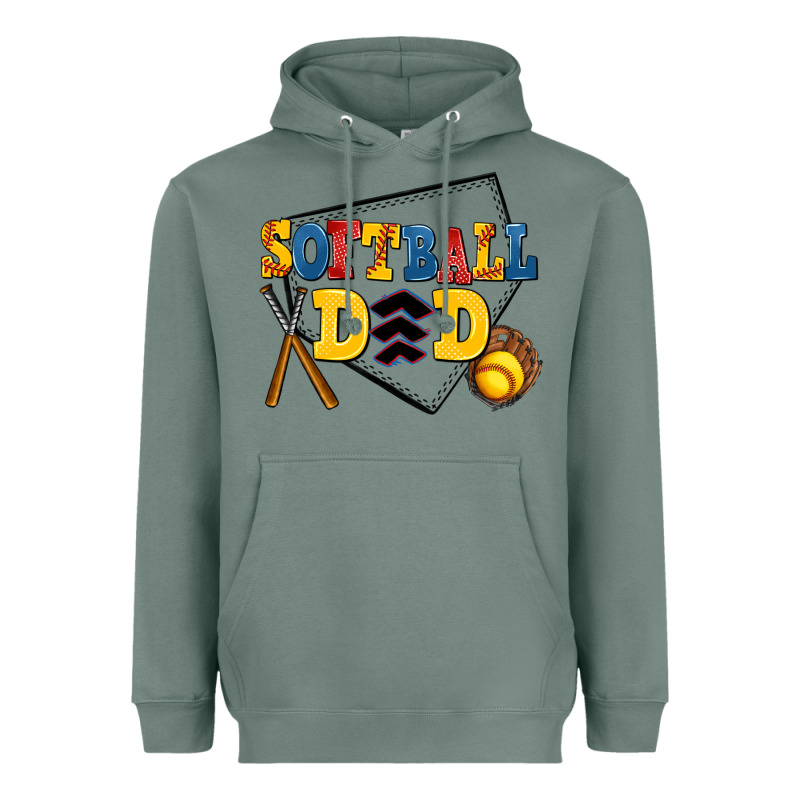 Softball Dad Heavyweight Hoodie by AdoDesignShop | Teevron