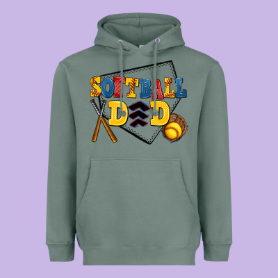 Softball Dad Heavyweight Hoodie Designed By Adodesignshop