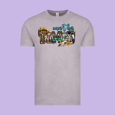 Can't Be Tamed Bull Skull Vintage Tee Designed By Oliviacreatesart