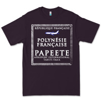 Plum papeete tahiti passport stamp vacation travel t shirt Premium Tee - maiPhamDesign