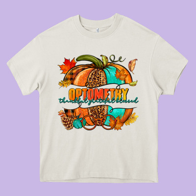 Optometry Thankful Grateful Blessed Pumpkin Heavy Core Tee Designed By Nancycooperartshop