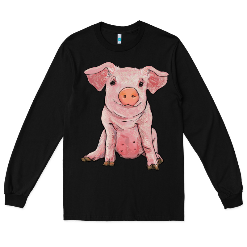 Sitting Pig Long Sleeve Tee by RanaPortraitStore | Teevron