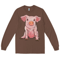 Chestnut sitting pig Long Sleeve Tee - RanaPortraitStore