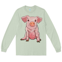 Matcha sitting pig Long Sleeve Tee - RanaPortraitStore