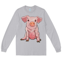 Moon Dust sitting pig Long Sleeve Tee - RanaPortraitStore