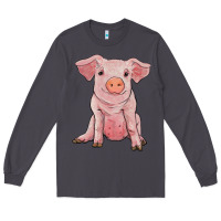 Smoke sitting pig Long Sleeve Tee - RanaPortraitStore