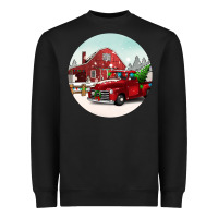 Black Christmas farm Christmas Heavyweight Sweatshirt - BarkalooDesign