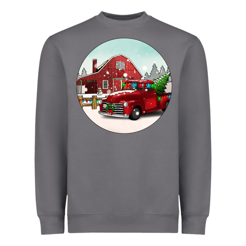 Christmas Farm Christmas Heavyweight Sweatshirt by BarkalooDesign | Teevron