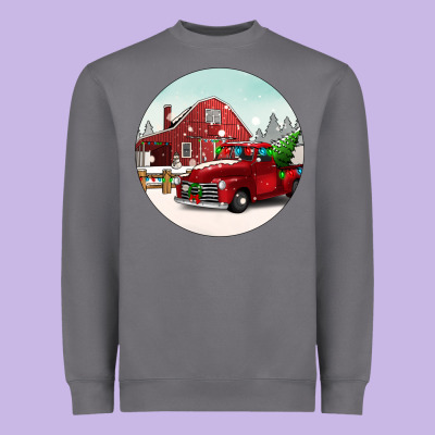 Christmas Farm Christmas Heavyweight Sweatshirt Designed By Barkaloodesign