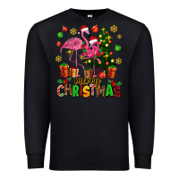 Black flamingo merry christmas Premium Sweatshirt - AdoDesignShop
