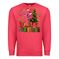 Cardinal flamingo merry christmas Premium Sweatshirt - AdoDesignShop