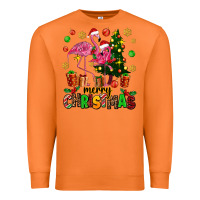 Carrot flamingo merry christmas Premium Sweatshirt - AdoDesignShop