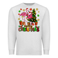 Oatmeal Heather flamingo merry christmas Premium Sweatshirt - AdoDesignShop