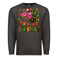 Smoke flamingo merry christmas Premium Sweatshirt - AdoDesignShop