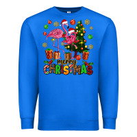 True Royal flamingo merry christmas Premium Sweatshirt - AdoDesignShop