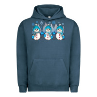 Pigment Midnight Navy snowman winter Urban Hoodie - JahusDesignShop