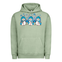 Pigment Oil Green snowman winter Urban Hoodie - JahusDesignShop