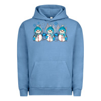 Pigment Pebble Blue snowman winter Urban Hoodie - JahusDesignShop